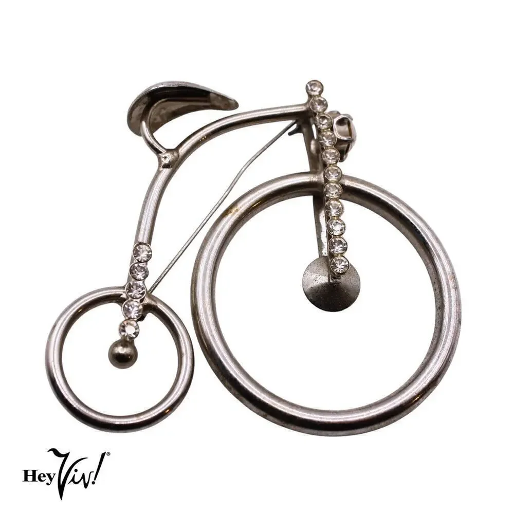 Vintage Penny Farthing Bicycle Pin 3